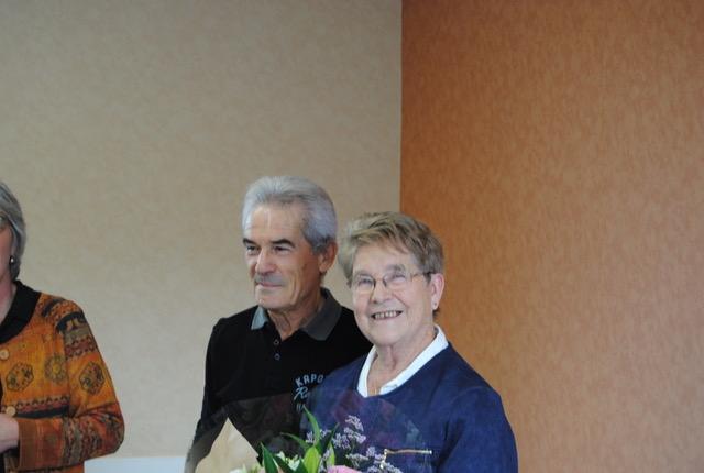 2018 Repas des ains.Mme Compre doyenne de la commune